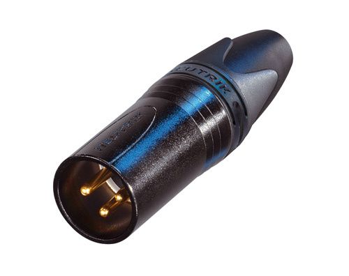 XLR Neutrik NC3MXX-B, XLR Stecker, male schwarz mit vergoldeten Kontakten - Bild 9