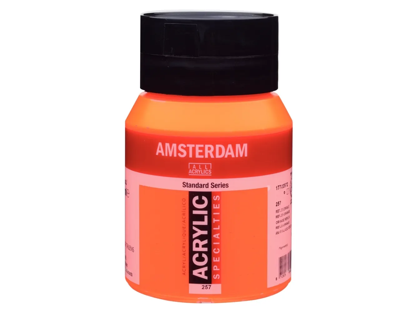 Amsterdam Standard Series Acrylic Jar Reflex Orange 257 | Skola & Hobby - Konstmaterial - Akryl & Akvareller | GameStuff