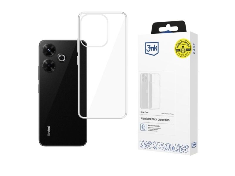 3Mk Clear Case, Cover, Xiaomi, Redmi 13 5G, Redmi 13 4G, 16,9 Cm (6.67"), Transparent