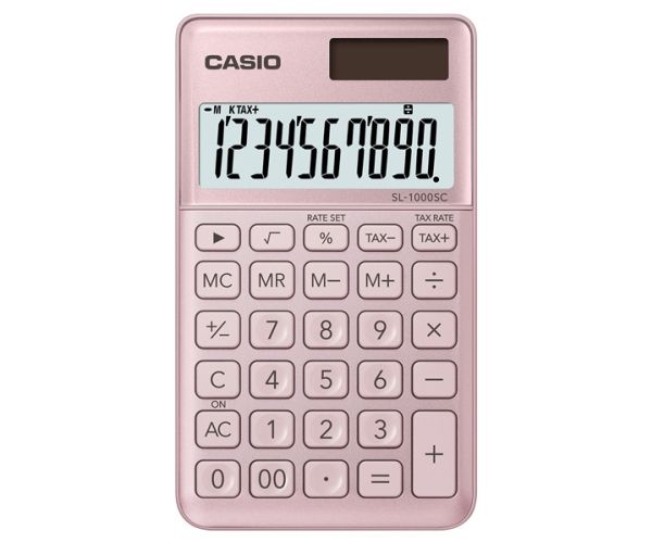Casio Sl-1000Sc - Taschenrechner - 10 Ziffern - Solarpanel, Batterie - Rosa