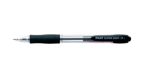 Pilot Supergrip Neon Xs, Black, Clip, Clip-On-Einziehkugelschreiber, Nachfüllbar, Schwarz