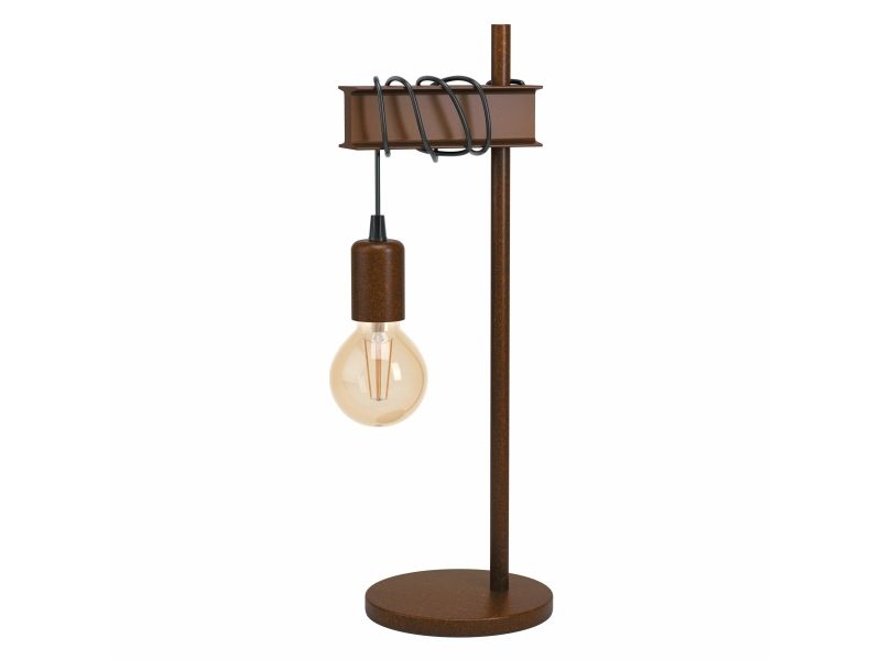 EGLO TOWNSHEND 4 bordslampa i modern rostfärgad design med svart sladd