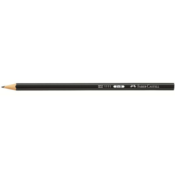 Faber-Castell 1111 B, B, Schwarz, Sechseckig