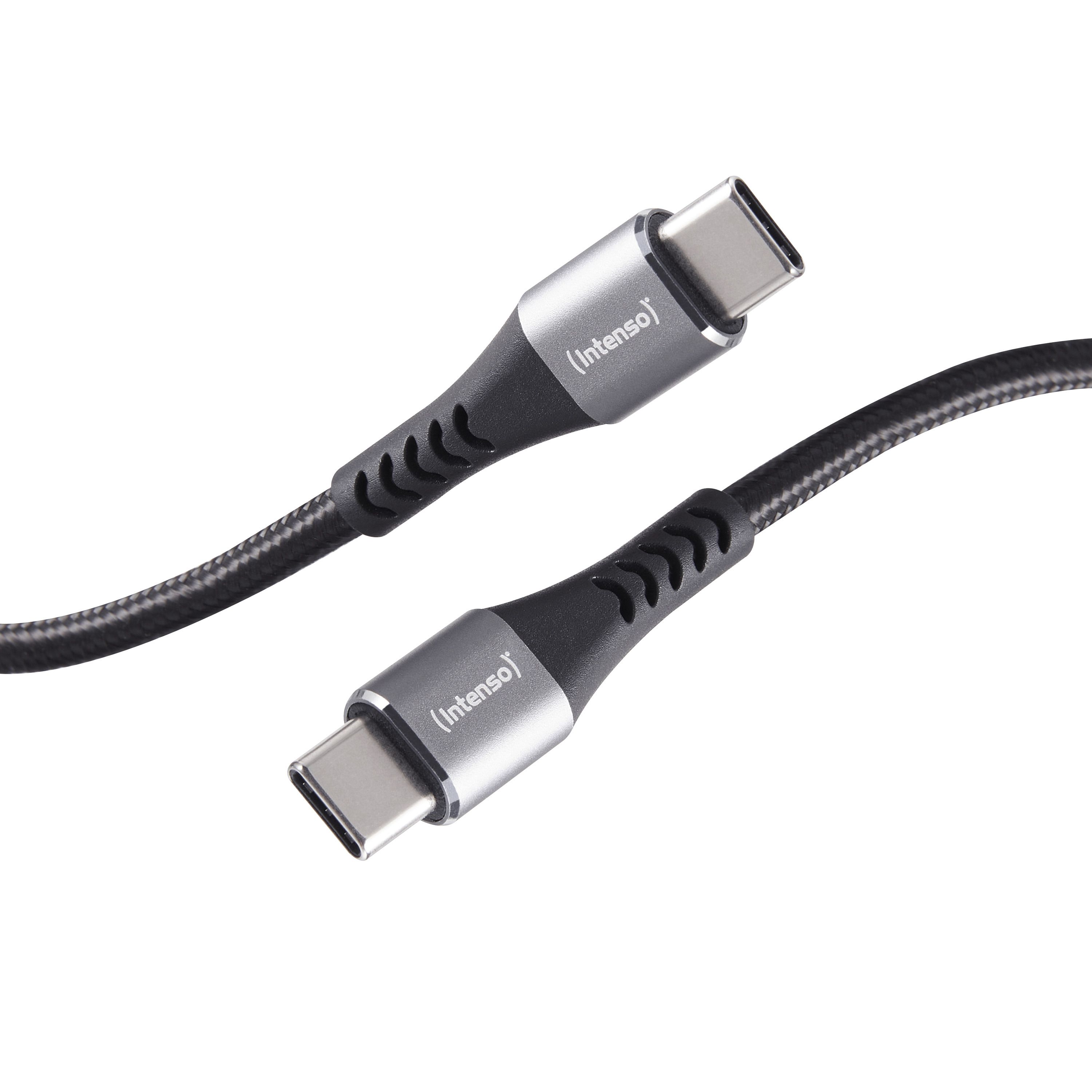 Intenso Charging / Data Cable C240c / 2 Meter / Zwart, 2 M, Usb C, Usb C, Schwarz