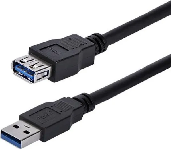 StarTech.com 1m Black SuperSpeed USB 3.0 Extension Cable A to A - Male to Female USB 3 Extension Cable Cord 1 m (USB3SEXT1MBK) - USB forlængerkabel - USB Type A (han) til USB Type A (hun) - USB 3.0 - 1 m - sort - for P/N: BNDDKT30CAHV, SV211DPUA4K, SV211HDUA4K, USB2001EXT2NA, USB2002EXT2NA, USB2004EXT2NA