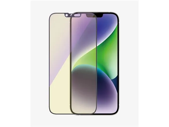 PanzerGlass - Skärmskydd för mobiltelefon - ultrabred passning - glas - med sekretessfilter - ramfärg svart - för Apple iPhone 14 Pro Max