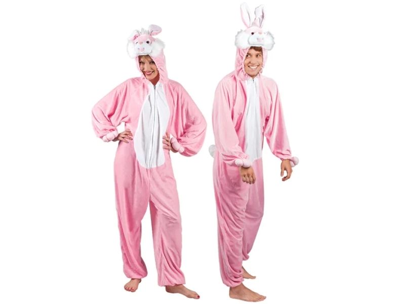 Boland 88014, Maskenkostüm, Erwachsener, Unisex, Tier, Tier, Pink, Weiß