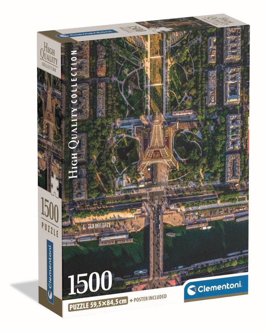 Clementoni Puslespil Hqc Flying Over Paris, 1500 Brikker
