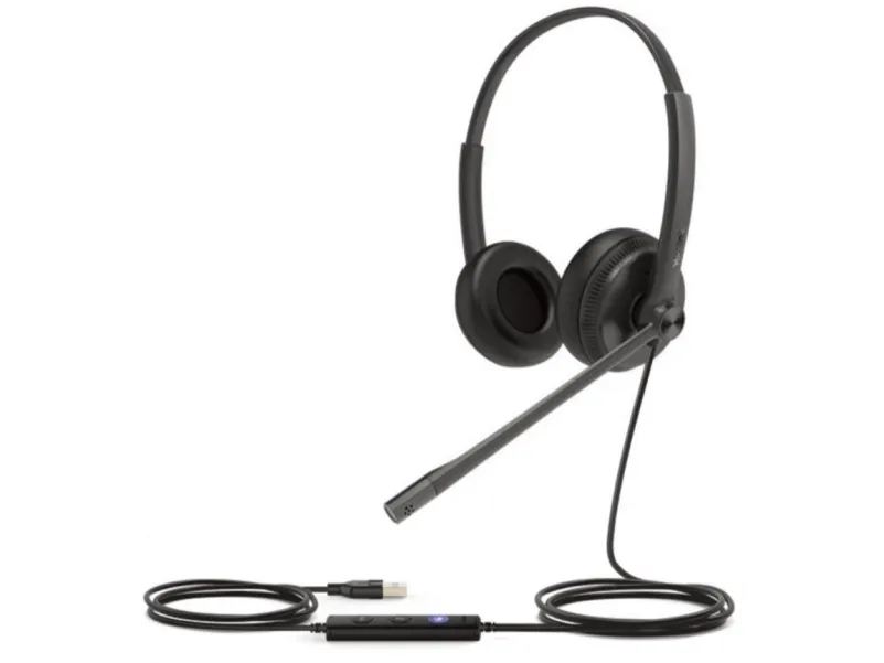 Yealink UH34 Dual - Headset - på örat - kabelansluten - USB - svart - Certifierad för Microsoft-teams | TV, Ljud & Bild - Hörlurar & Mikrofoner | GameStuff