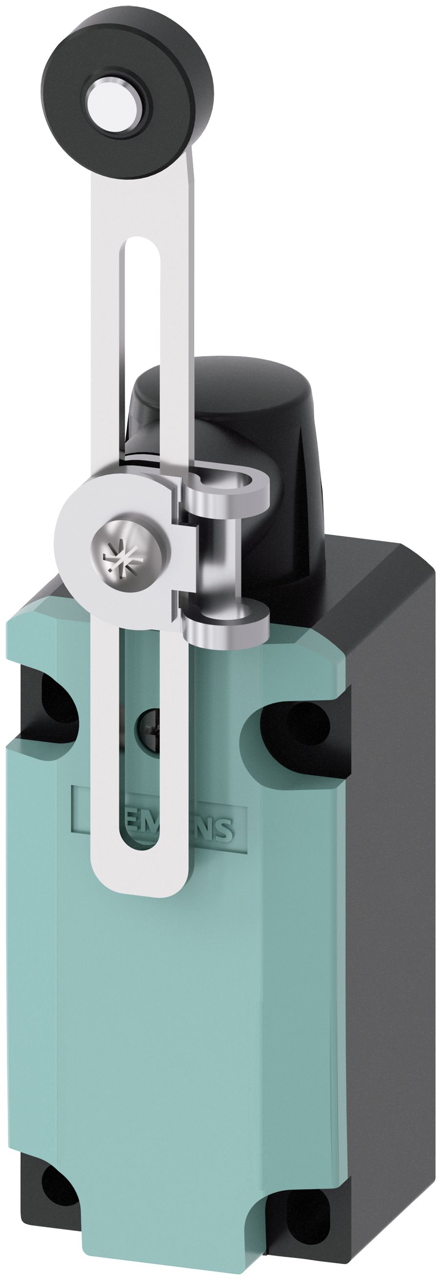 Siemens Sirius endestop metalkapsling 40mm, 1no/1nc roterende aktuator højre/venstre justerbar, med justerbar længde metal arm 100mm lang