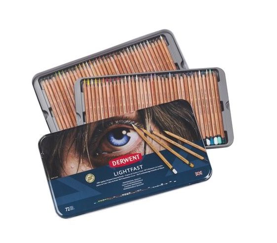 Derwent Bleistift Lightfast Mit 72 Stk. Assistent Farben In Metallbox