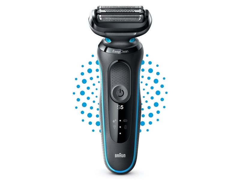 Braun Series 5 51-M1000s, Folienschaber, Schwarz, Blau, Autosense, Akku, Integrierte Batterie, 138 Mm