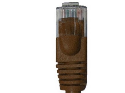 Triton Cat 6Flat Verbindungskabel, U/Utp, Dunkelbraun - Kabellänge 0,5 M