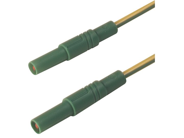 Hirschmann MLS GG 100/2,5, Testledning, Grøn, Gul, PVC, Polyamid, CAT III, 1000 mm