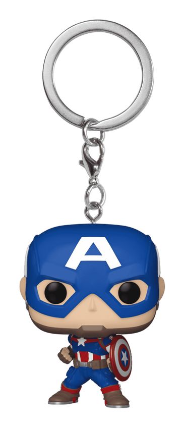 Funko Pop! Keychain Captain America, Schlüsselring, Mehrfarbig, Blau, Vinyl, Captain America, 102 Mm, Box