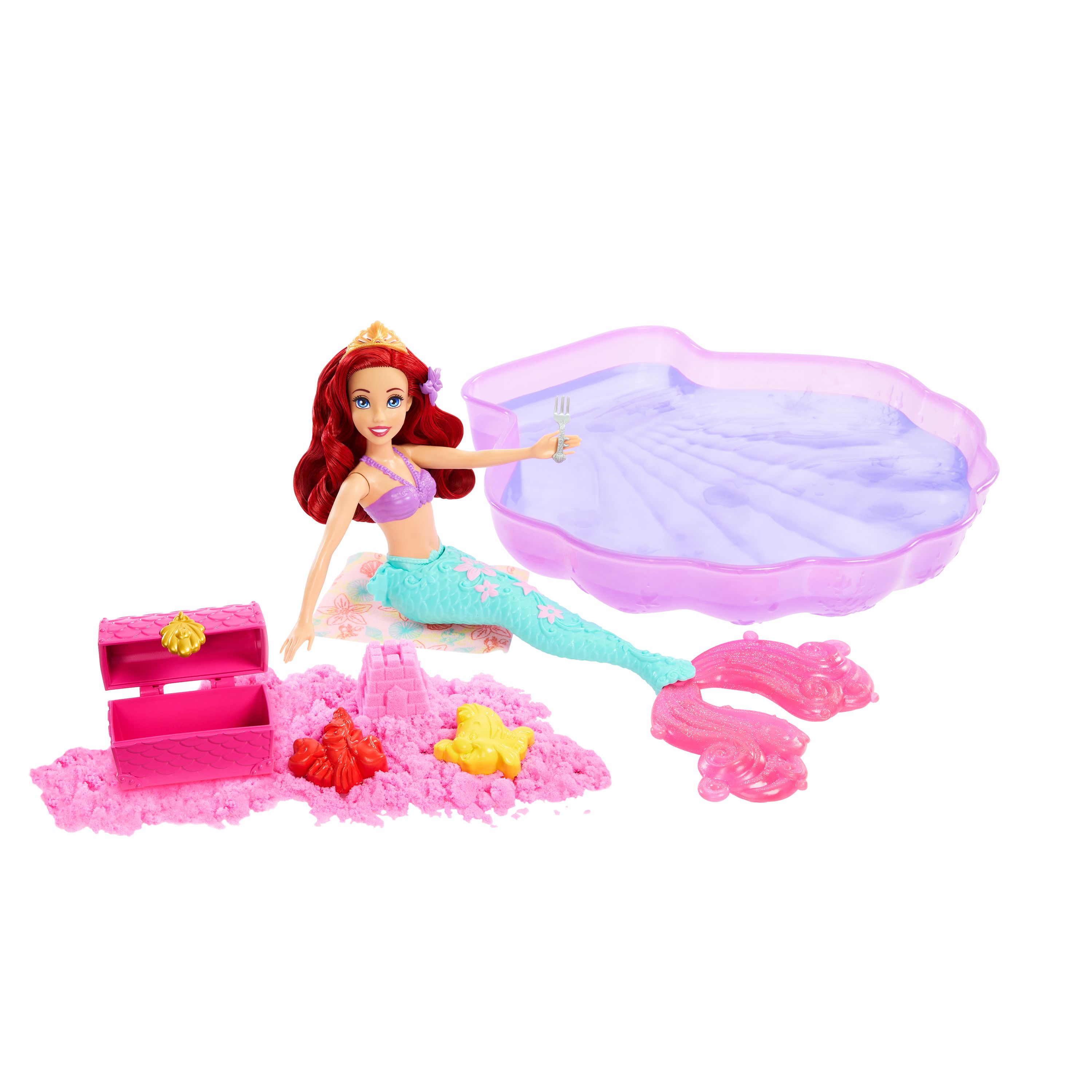 Disney Princess Sand & Swim Ariel Fashion Doll, Mode Dukke, Pige, 3 År, Pige, 350 Mm, 500 G
