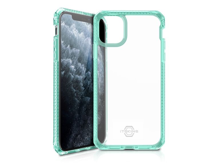 ITSKINS HYBRID CLEAR cover for iPhone 11 Pro Max / XS Max®. Tiffany green and transparent