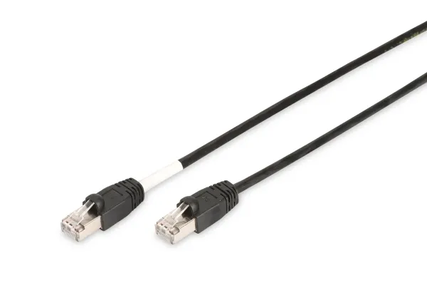 DIGITUS Professional - Patch-kabel - RJ-45 (hane) till RJ-45 (hane) - 3 m - SFTP - CAT 6 - startad, utomhus, hakfri - svart | Datortillbehör - Kablar & adaptrar - Nätverkskablar | GameStuff