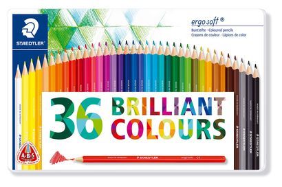 Staedtler Ergosoft 157 - Farvet Blyant - Assorterede Farver (Pakke Med 36)