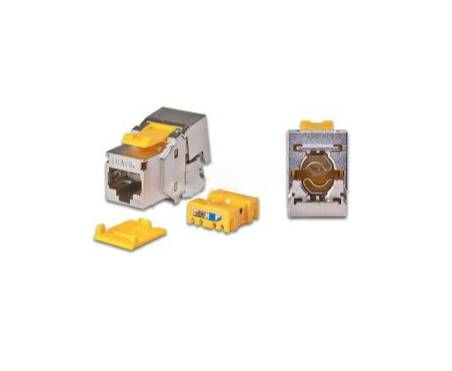 Wirewin Wks Jack Kat6a Stp Ea 48, Grau, Gelb, Metall, Cat6a, Iso / Iec, 48 Stück(E)