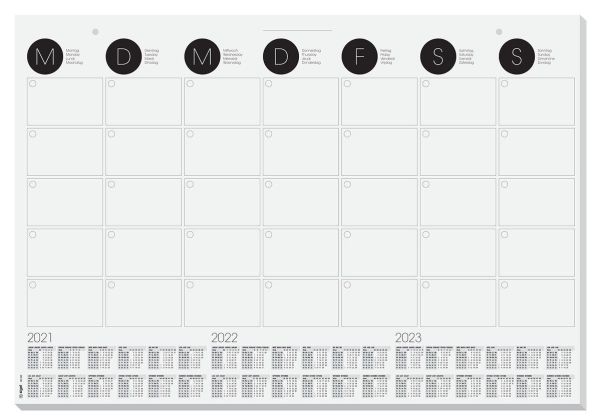 Sigel skriveunderlag HO550 3-årig kalender 595x410mm 12 ark ( HO550 )