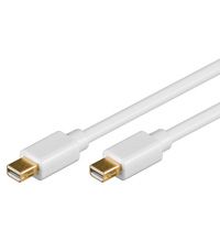 Goobay 1M Mini Displayport Cable, 1 M, Mini Displayport, Mini Displayport, Hanstik, Hanstik, Hvid