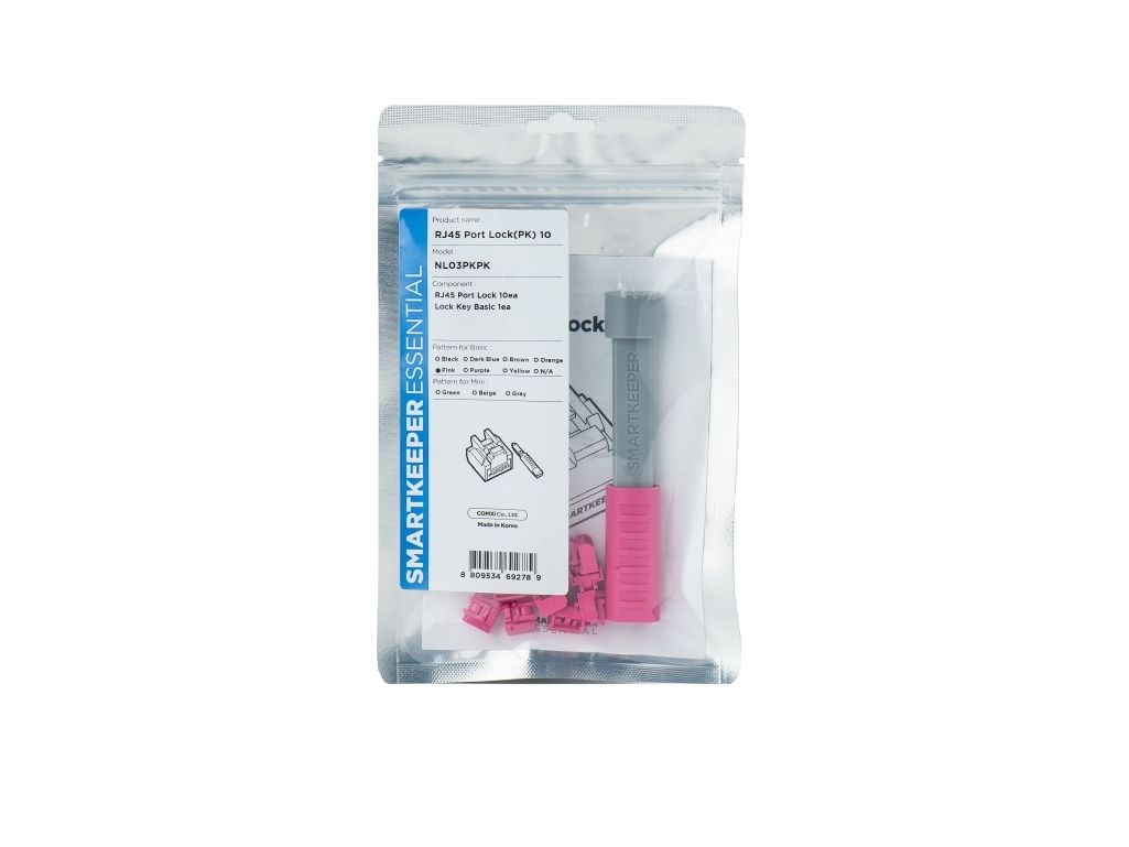 Smartkeeper Essential 10X Rj45 Port Blockers+1X Lock Key Basic Pink Größe 10 - Bild 5