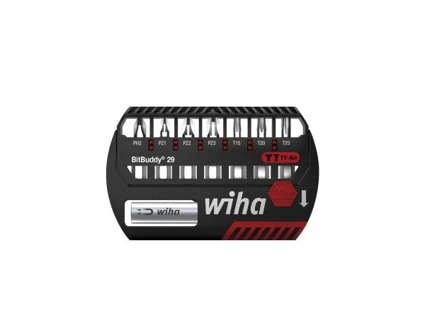 Wiha 42137, 8 Stk, Phillips, Stjerneskruetrækker, Torx, Ph 2, Pz 1, Pz 2, Pz 3, T15, T20, T25, 1/4" C6.3