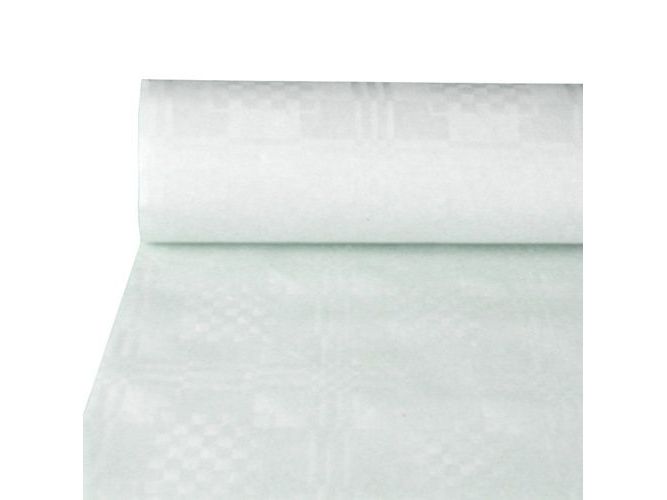 Papstar 12545, Rektangulær, Hvid, Papir, Dug, 80 x 5000 cm, 1 stk