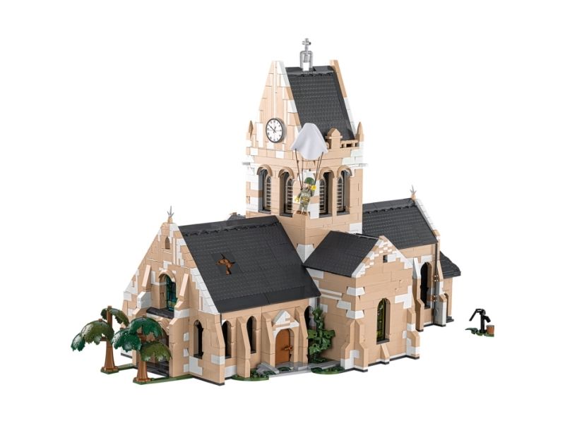 Cobi Klocki Model Kirke i Sainte-Mère-Église Byggesæt (80-års jubilæum D-Day) - 2280 Klodser