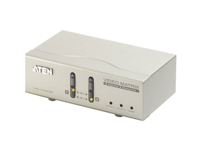 Aten Video Matrix Switch Vs-0202 2X2 - Video-/Audioswitch - Desktop