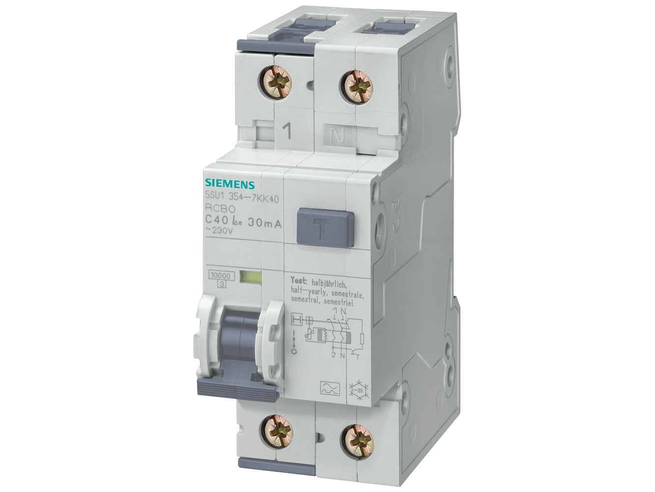Kombiafbryder Automat/HPFI 30MA C 13A 1P+N 10kA 5SU1354-7KK13
