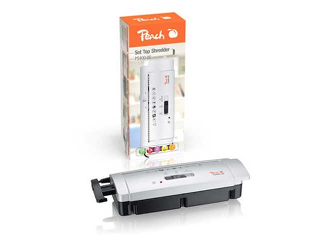 Peach PS400-00 makulator - strimmelklip, 22 cm, sort/sølv