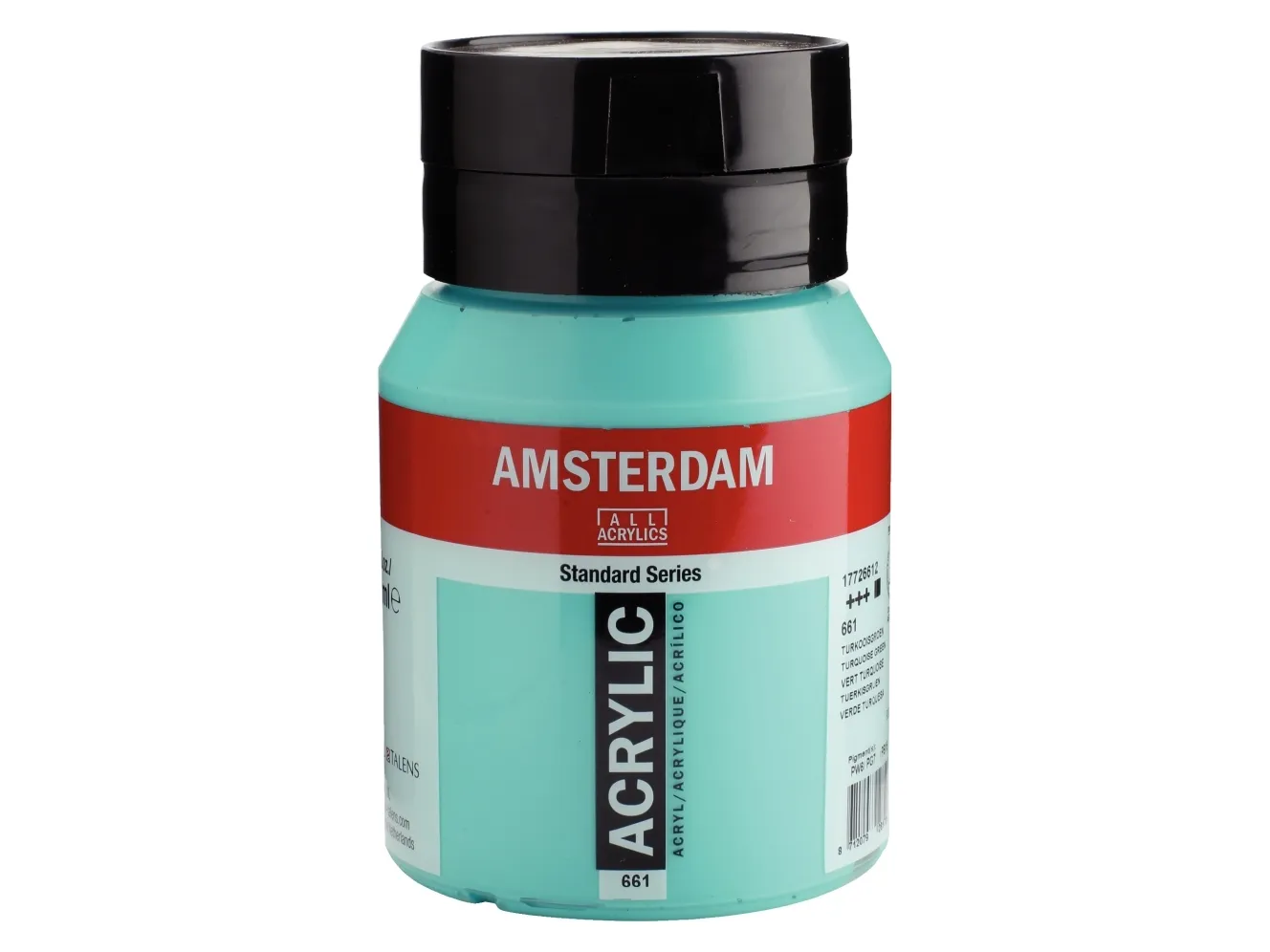 Amsterdamin standardisarjan akryylipurkki 500 ml turkoosi vihreä 661