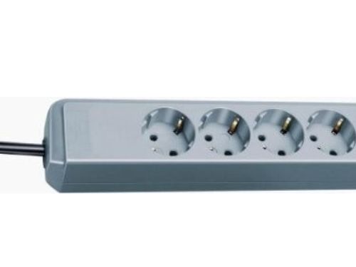 Brennenstuhl Eco-Line - Stikdåse - Output-Stikforbindelser: 6 - 1.5 M Ledning - Sølvgrå