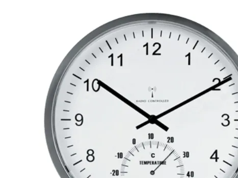 Väggklocka Unilux Tempus silent med digital termometer - inkl. batteri | Möbler - Tillbehör - Väggklockor | GameStuff