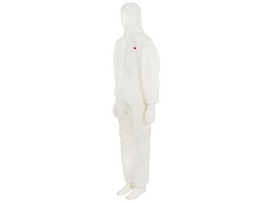 3M 4520-L, Weiß, L, Unisex, Reißverschluss, Spunbond Spinnvlies Spunbond (Sms)