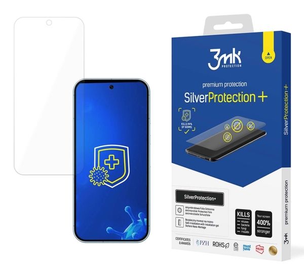 3Mk Silverprotection+, Google, Google Pixel 9 Pro, Antibakteriell, Schlagfest, Transparent, 1 Stück(E)