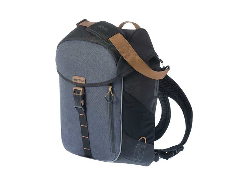 Basil Miles, Hinten, Fahrradtasche, Polyester, Grau, 17 L, 5 Kg