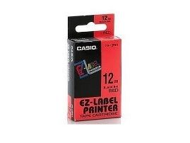 Casio Xr-12Rd1 - Selbstklebend - Schwarz Auf Rot - Rolle (1,2 Cm X 8 M) 1 Kassette(N) Etikettenband - Für Kl 170, 60, 60Sr, 780