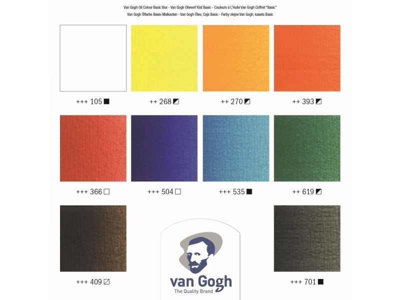 Van Gogh Oil Colour Wooden Box Basic | 10 X + Accessories