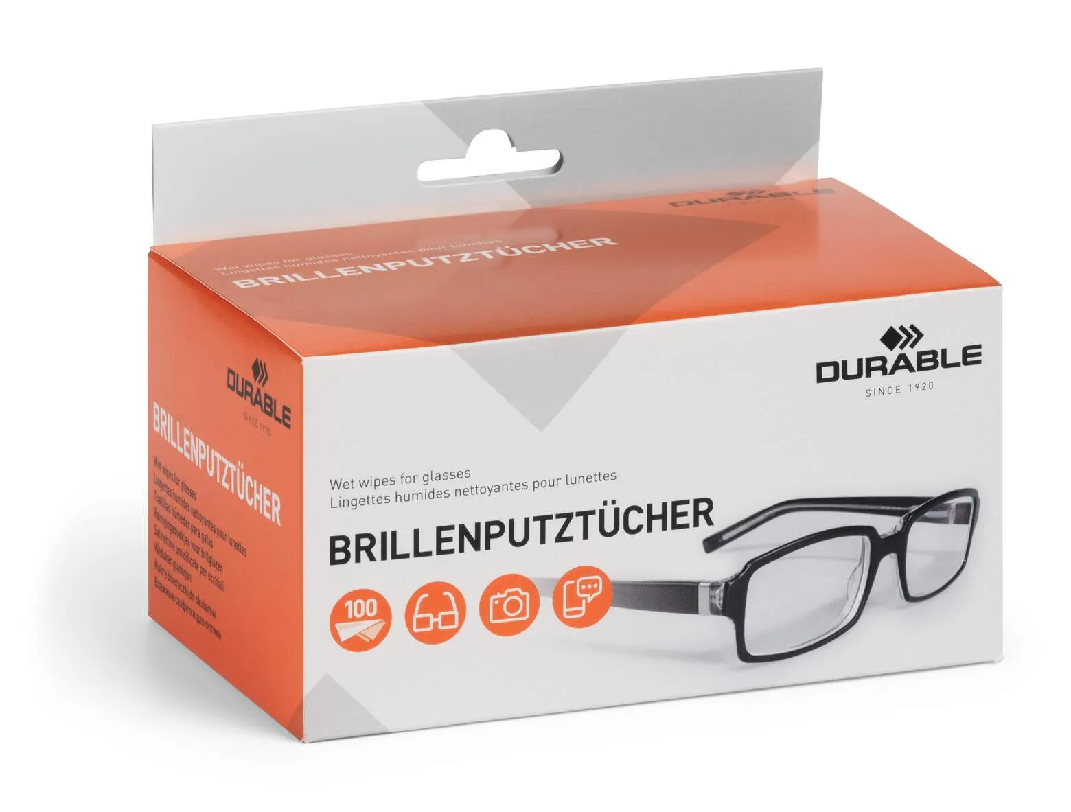 Pudseklud Durable Wet Wipes for Glasses
