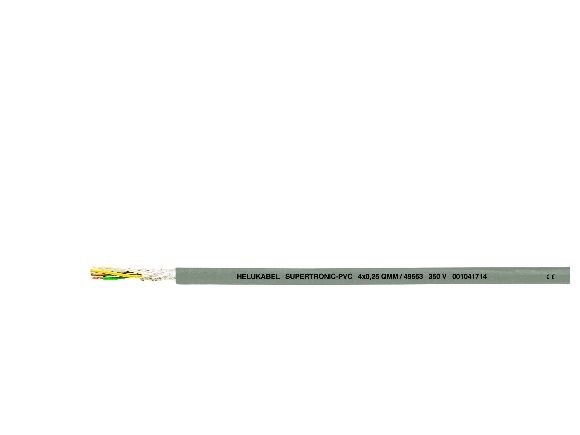 Helukabel 49563, Niederspannungskabel, Grau, Polyvinylchlorid (Pvc), Polyvinylchlorid (Pvc), Cooper, 0,25 Mm²