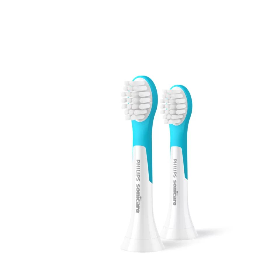 Philips Sonicare For Kids HX6032 - Ekstra tandbørstehoved - til tandbørste - hvid/hav (pakke med 2)