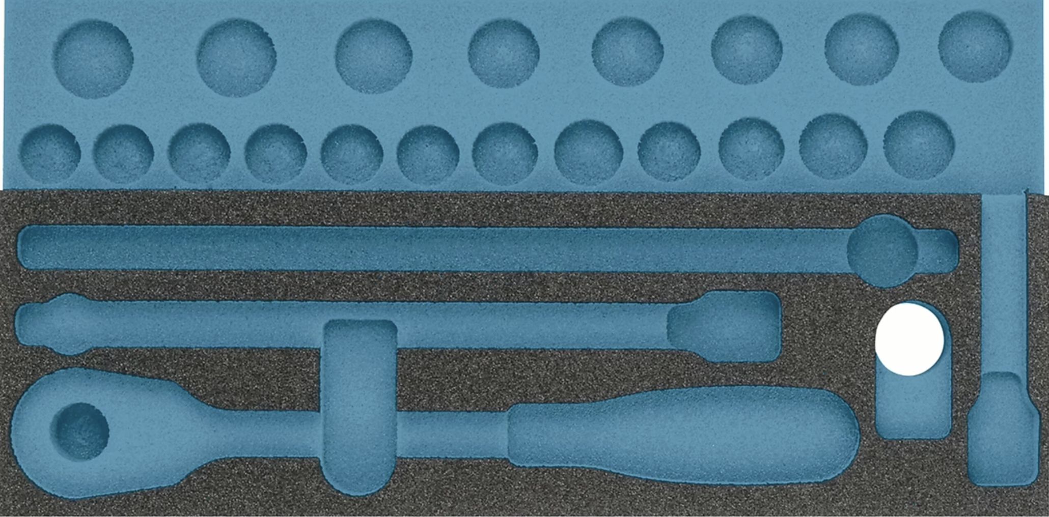 Hazet 163-342L, Schubladeneinheit, Blau, Grau, Schaum, Deutschland, 172 Mm, 342 Mm