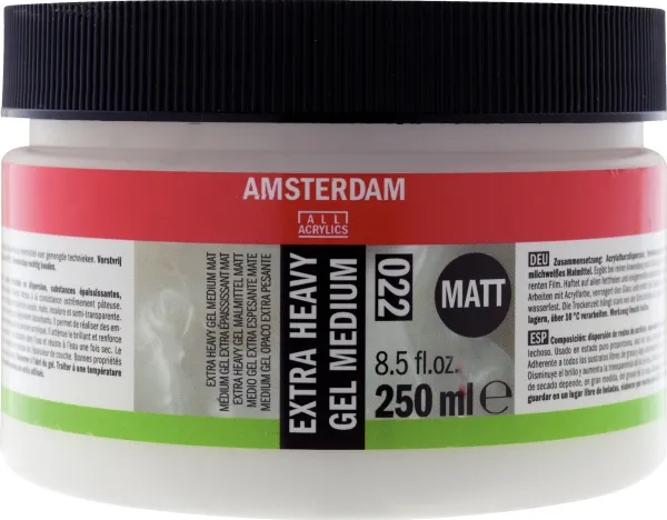 Amsterdam Extra heavy gel medium matt 022 jar | Skola & Hobby - Konstmaterial - Tillsatser | GameStuff