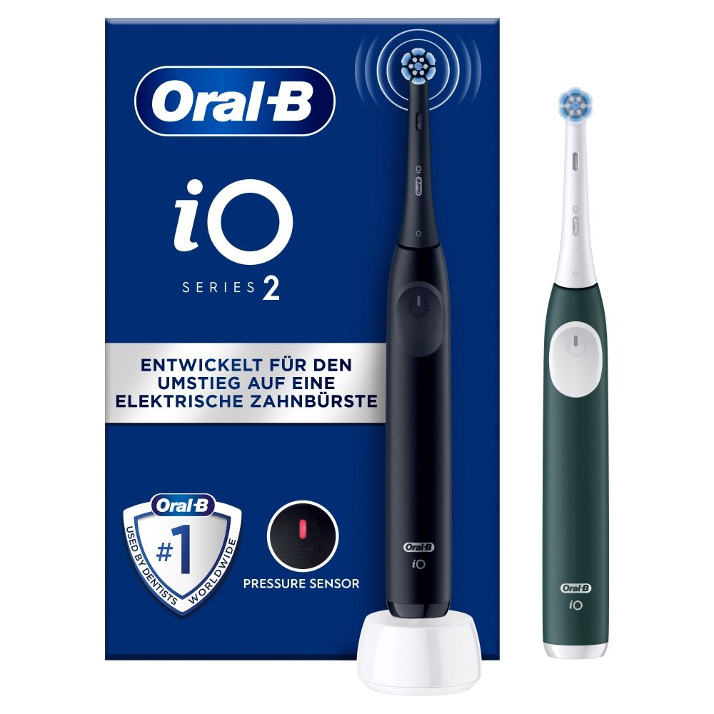 Oral-B iO Series 2 Duo eltandborstar 2-pack, svart/grön