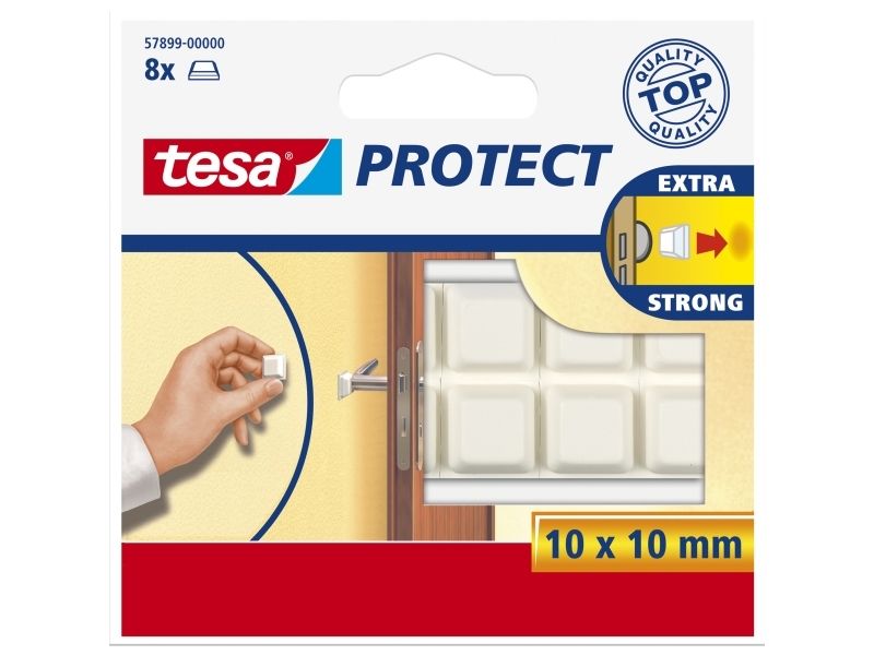 tesa Protect Schutzpuffer quadratisch 10 x 10mm weiß 8St.