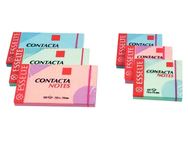 Contacta Notes 75x75mm gul - (12 stk.) | Papper & Emballage - Block & Post-It - Post-it | GameStuff