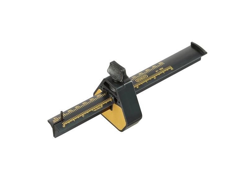 Stanley 2-47-064, Skrammemåler, Sort, Gul, Plast, 2 mm, 215 mm, 55 mm